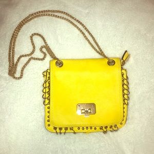 Yellow crossbody/ or over the shoulder bag